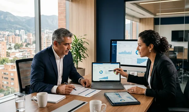 Equipo directivo y de operaciones analizando datos unificados de ERP y CRM
